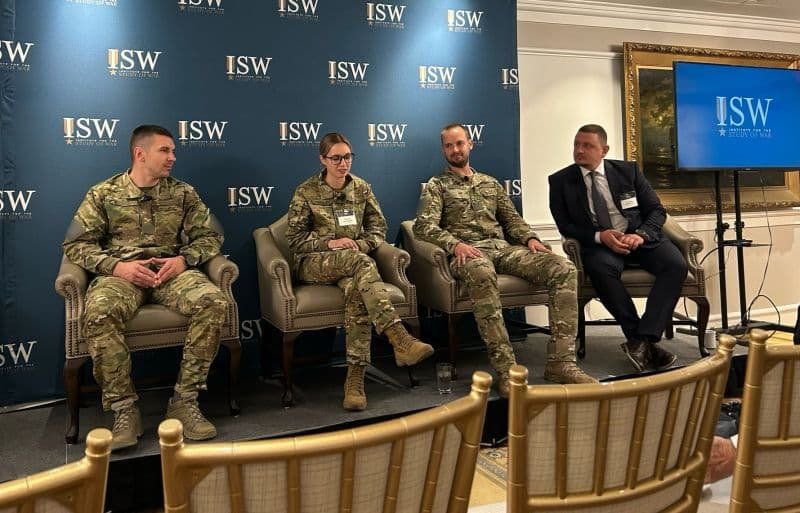 Ukrainian military practitioners speaking at a Snake Island Institute–Institute for the Study of War convening in Washington, D.C.